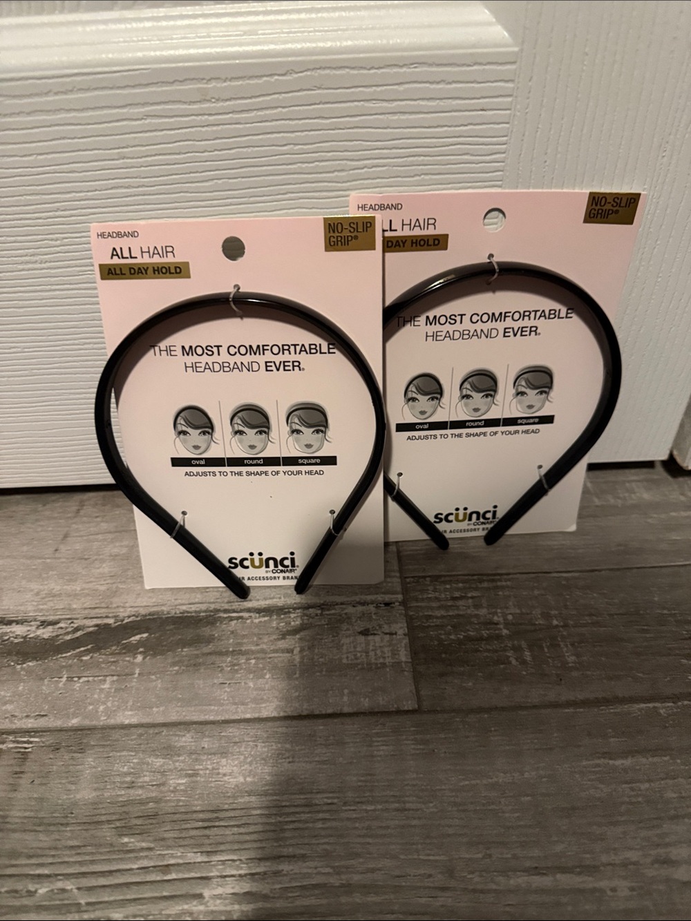 scunci Black No-Slip Headbands - 2 Pack
